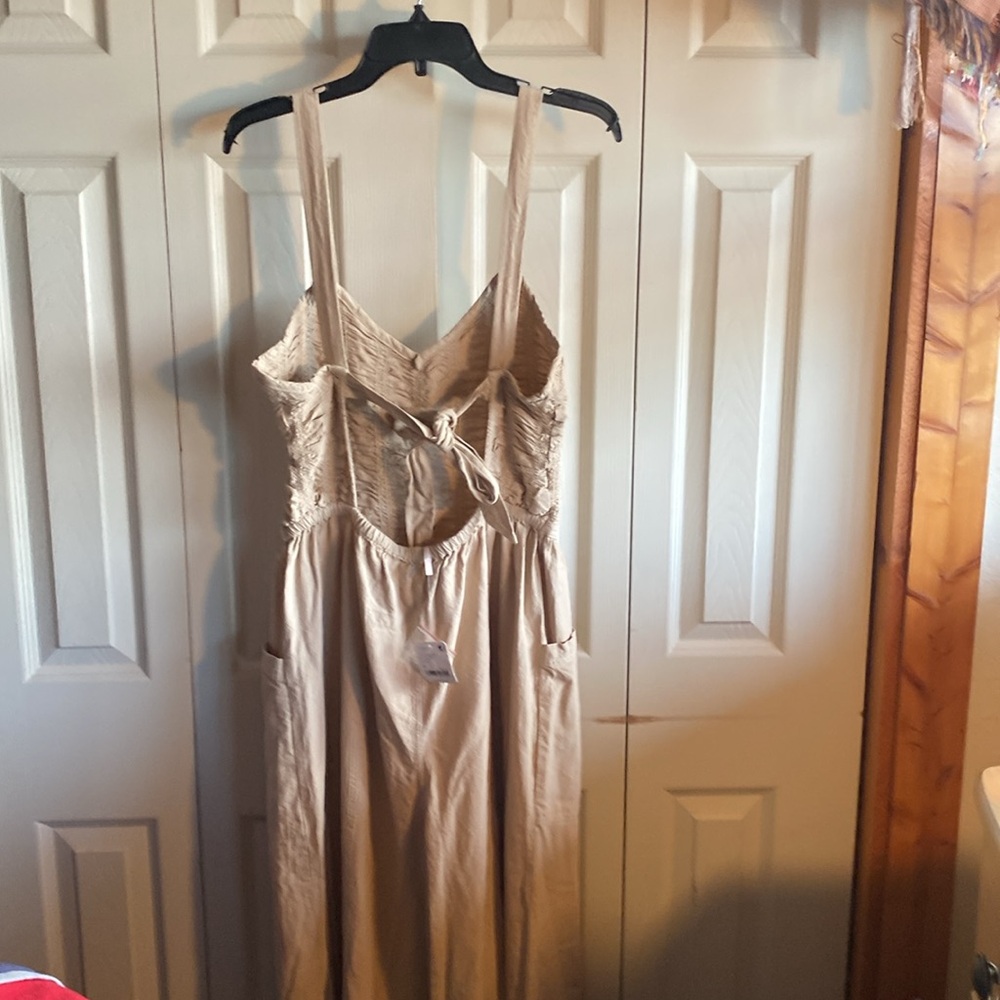 Free People NWT Forever Always 100% Cotton Wide Leg Jumpsuit small - Picture 10 of 15